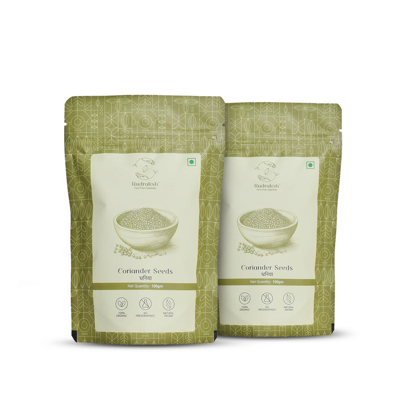 Coriander / Dhania Whole Pack of 2