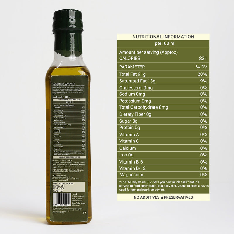 Olive Oil Extra Virgin 500ml – Cold Pressed